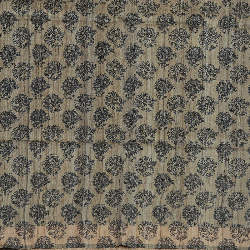 Hayagrivas Purple Pure Tussar Silk Saree KBE1881L1-10