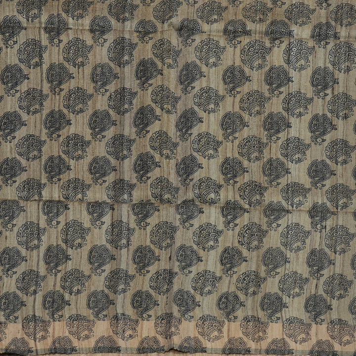 Hayagrivas Purple Pure Tussar Silk Saree KBE1881L1-10