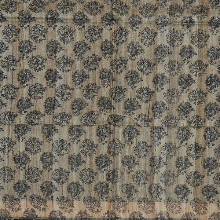 Hayagrivas Wine Magenta Pure Tussar Silk Saree KBE1881L1-6