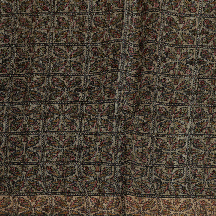 Hayagrivas Wine Pure Tussar Saree KBE1881L2-3