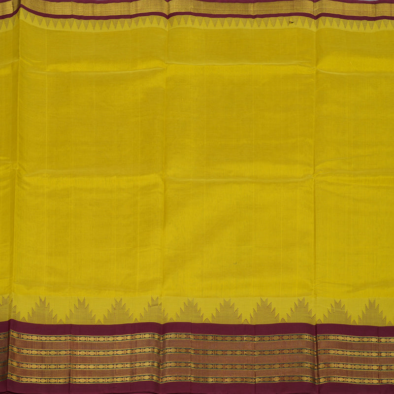 Hayagrivas Yellow Pure Silk Cotton Saree KBE1884L1-2
