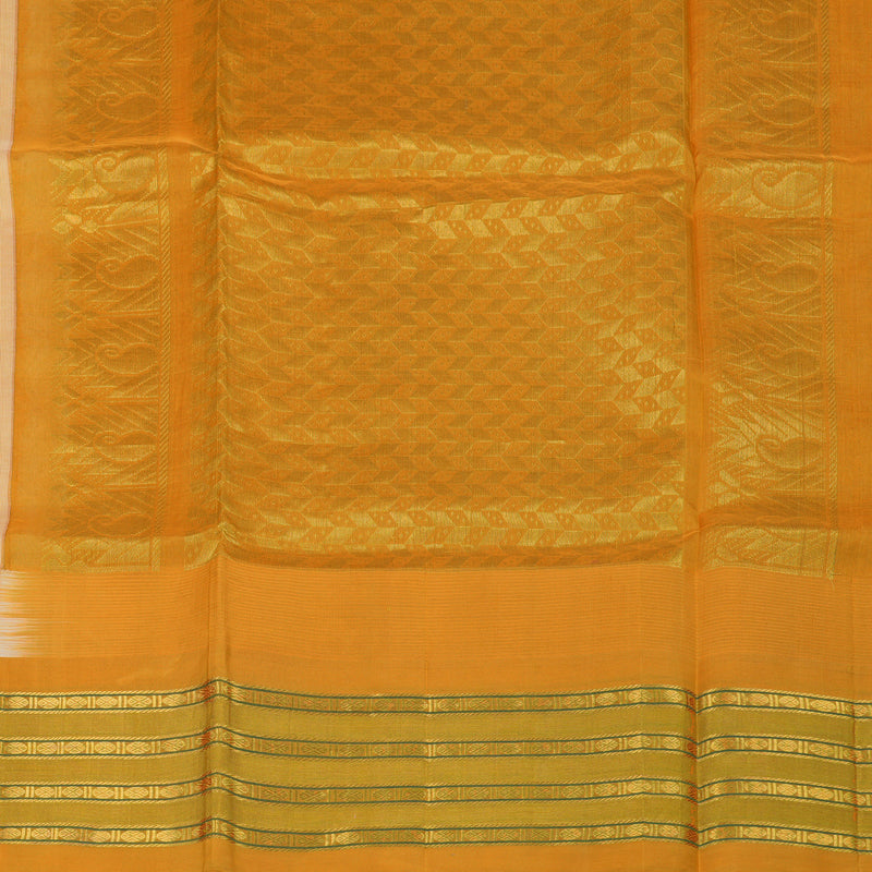 Hayagrivas Half-White Pure Silk Cotton Saree KBE1884L1-4