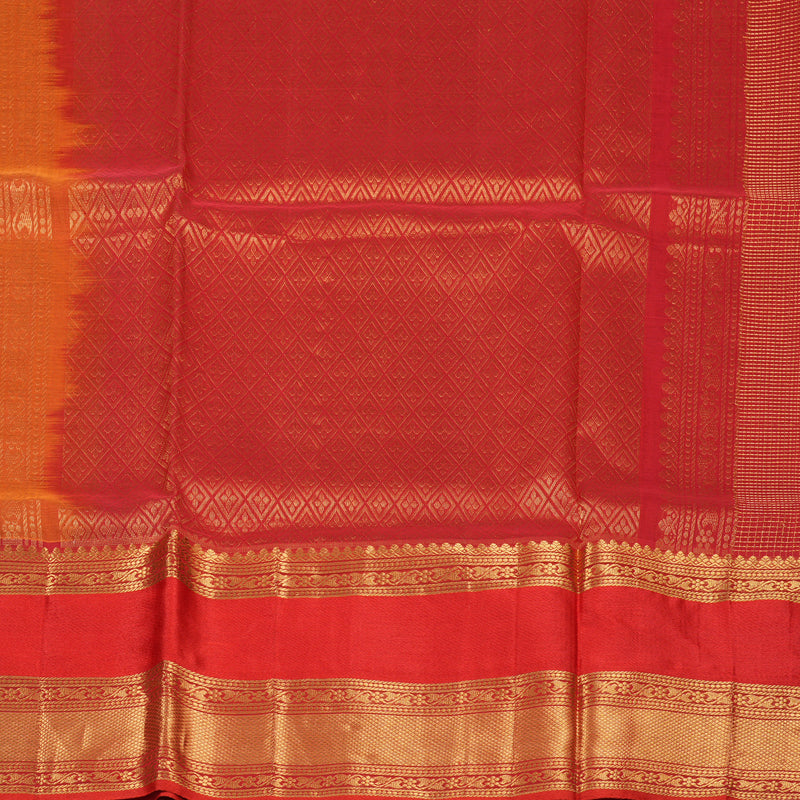 Hayagrivas Yellowish-Green Pure Silk Cotton Saree KBE1884L3-2