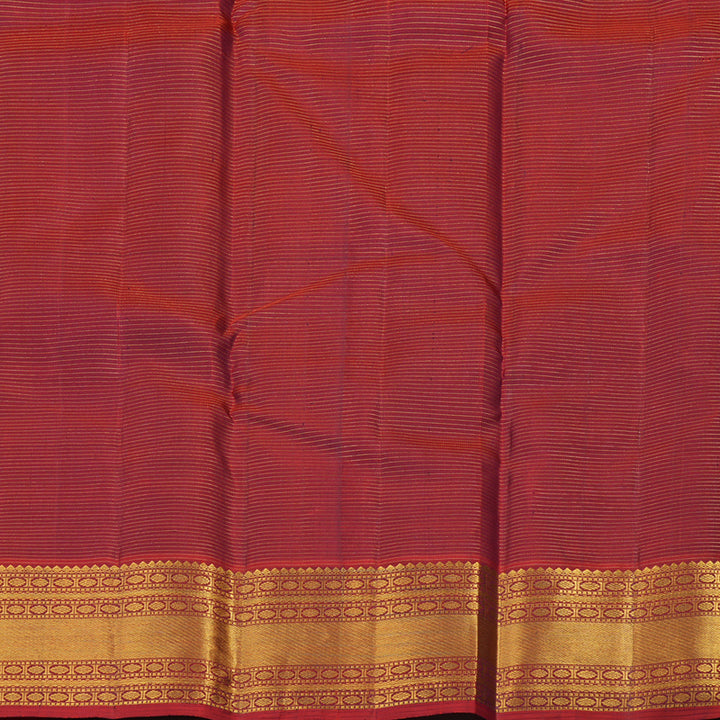 Hayagrivas Handloom Deep Violet Kanjivaram Silk Saree with Maroon border KBE1886L10-6
