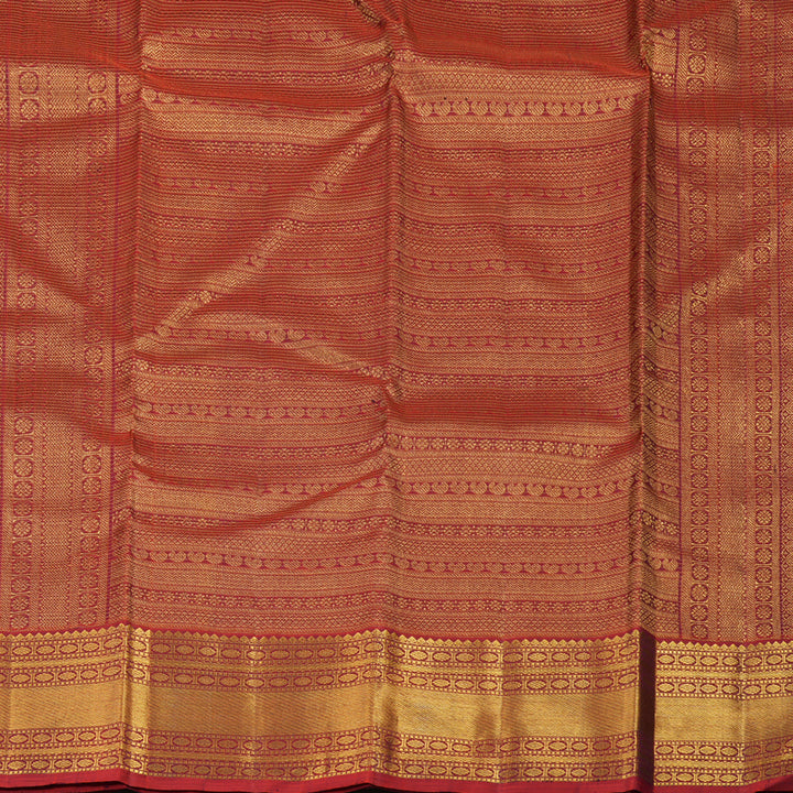 Hayagrivas Handloom Deep Violet Kanjivaram Silk Saree with Maroon border KBE1886L10-6