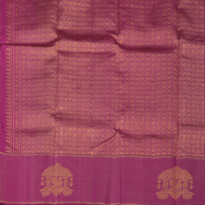 Hayagrivas Handloom Pink Kanjivaram Silk Saree with Purple Border KBE1886L6-2