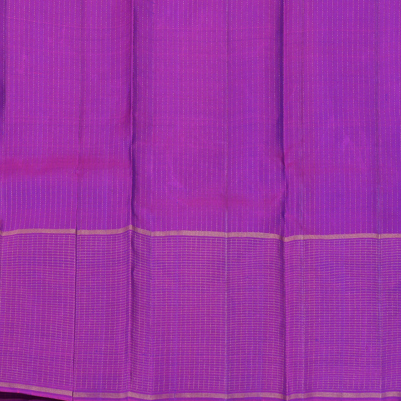 Hayagrivas Handloom Purplish Blue Kanjivaram Silk Saree with Purple Border KBE1886L7-2