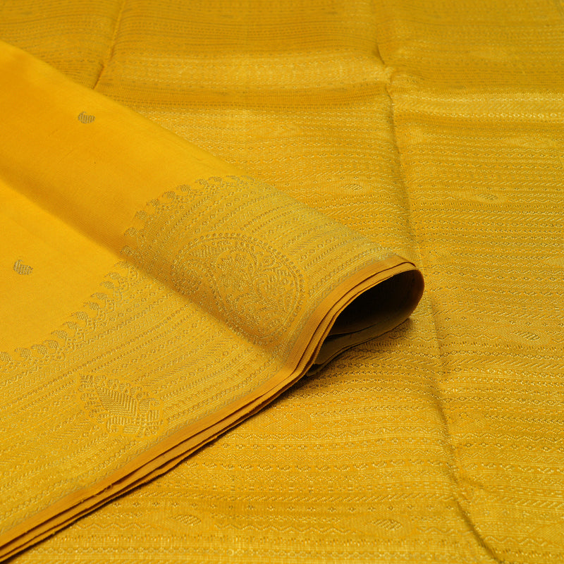 Hayagrivas Handloom Yellow Kanjivaram Silk Saree KBE1889L3-1