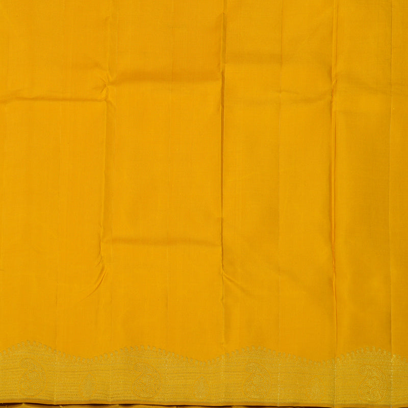 Hayagrivas Handloom Yellow Kanjivaram Silk Saree KBE1889L3-1