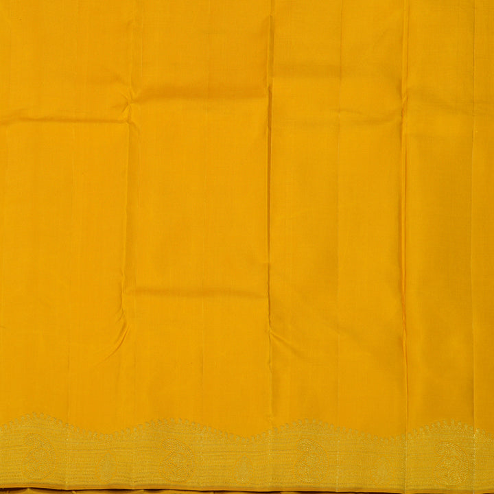Hayagrivas Handloom Yellow Kanjivaram Silk Saree KBE1889L3-1