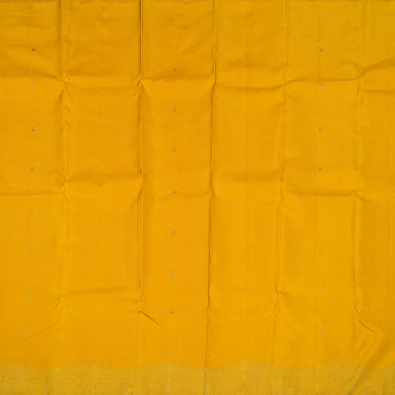 Hayagrivas Handloom Yellow Kanjivaram Silk Saree KBE1889L3-1