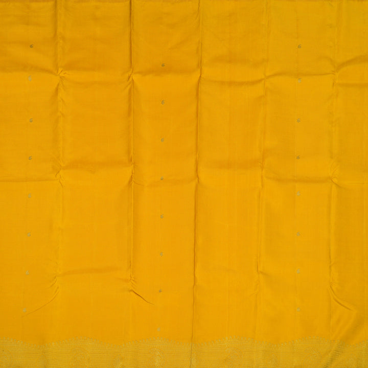 Hayagrivas Handloom Yellow Kanjivaram Silk Saree KBE1889L3-1