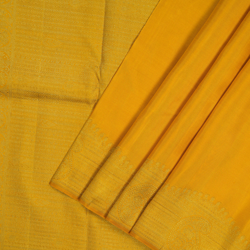 Hayagrivas Handloom Yellow Kanjivaram Silk Saree KBE1889L3-1