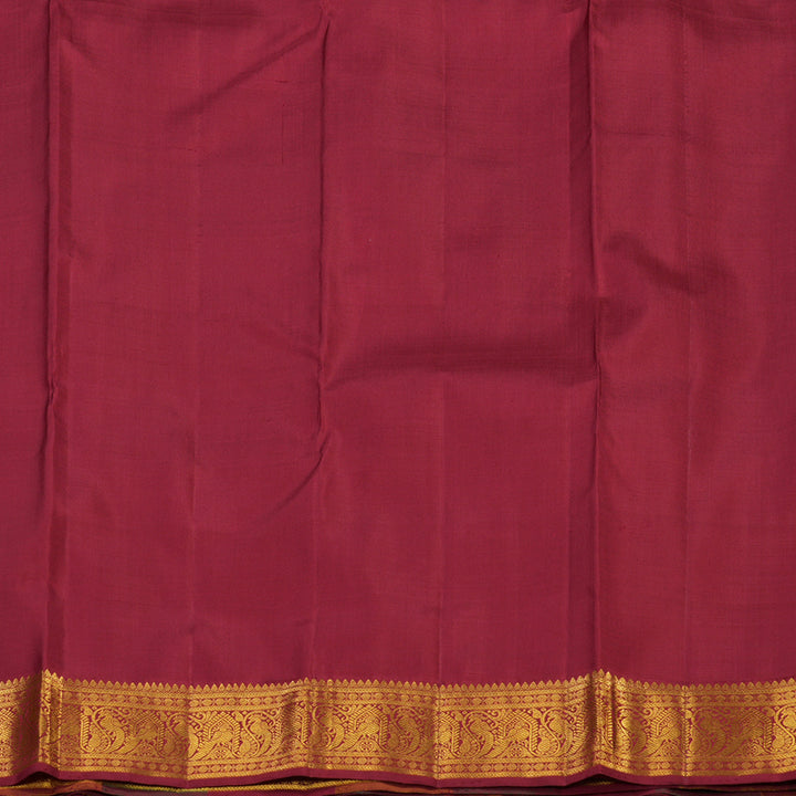 Hayagrivas Handloom Kanjivaram Silk Saree in Multicolour checks with Maroon Paalum Pazhamum  KBE414E3-1