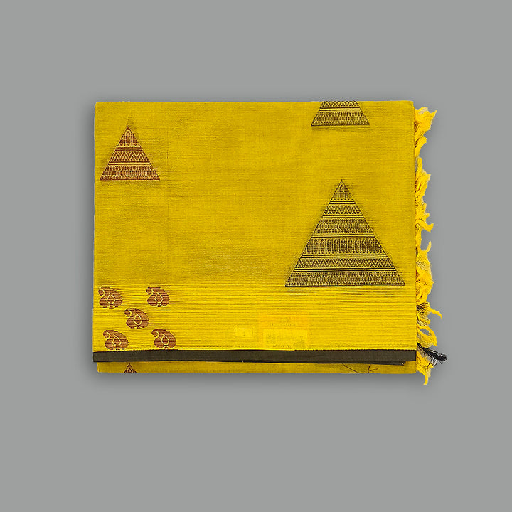 Hayagrivas Mustard Yellow Pure Cotton Saree KBE1891L1-101