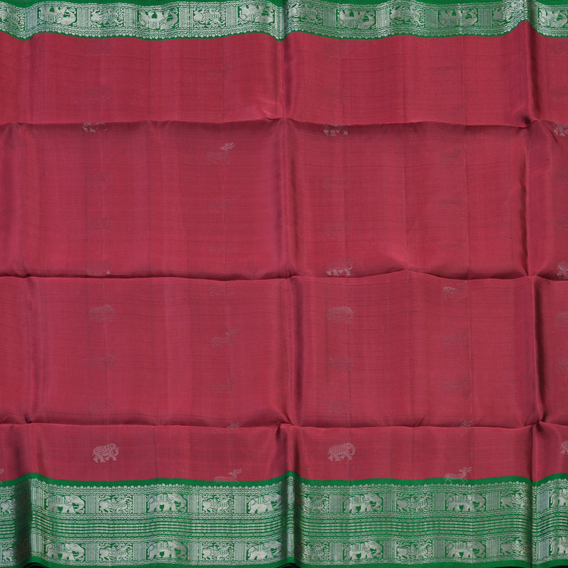Hayagrivas Reddish-Pink Handloom Soft Silk Saree KBE1892L3-2
