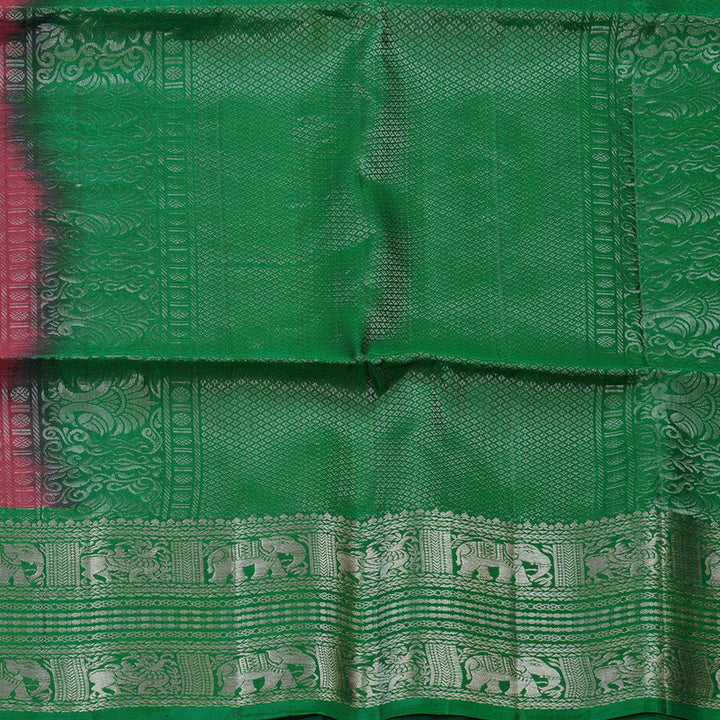 Hayagrivas Reddish-Pink Handloom Soft Silk Saree KBE1892L3-2
