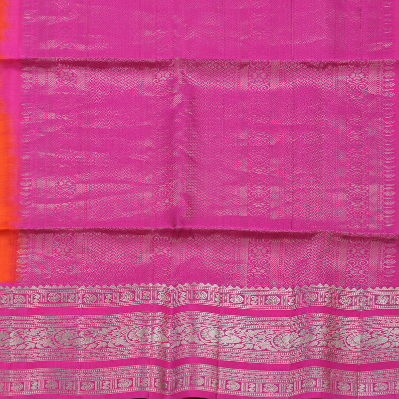 Hayagrivas Orange Handloom Soft Silk Saree KBE1892L3-20
