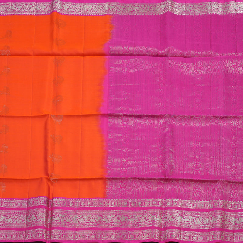 Hayagrivas Orange Handloom Soft Silk Saree KBE1892L3-20