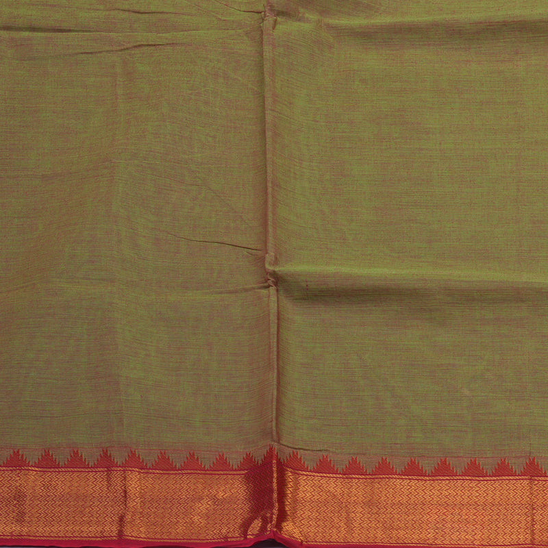 Hayagrivas Dual Tone (Lime Green & Red) Pure Chettinad Cotton Saree KBE1893L1-122