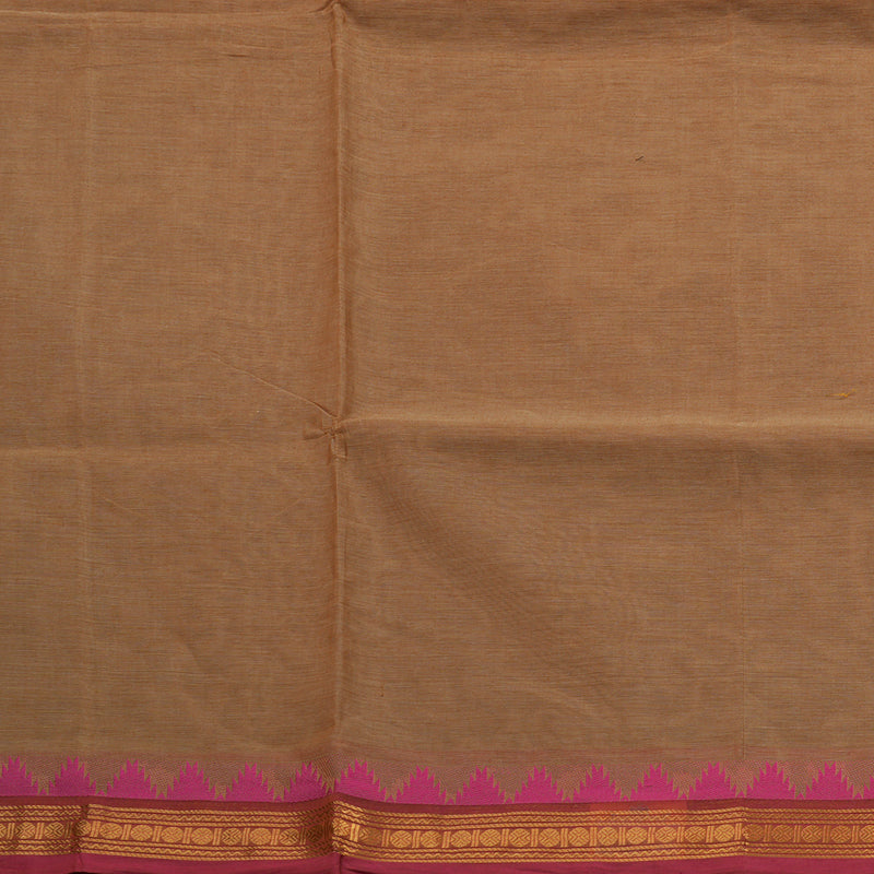Hayagrivas Khaki Brown Handloom Chettinad Cotton Saree KBE1893L1-130