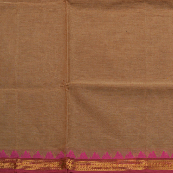 Hayagrivas Khaki Brown Handloom Chettinad Cotton Saree KBE1893L1-130