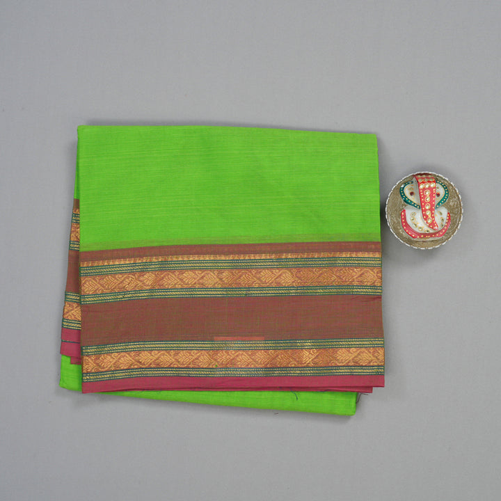 Hayagrivas Neon Green Handloom Chettinad Cotton Saree KBE1893L1-38