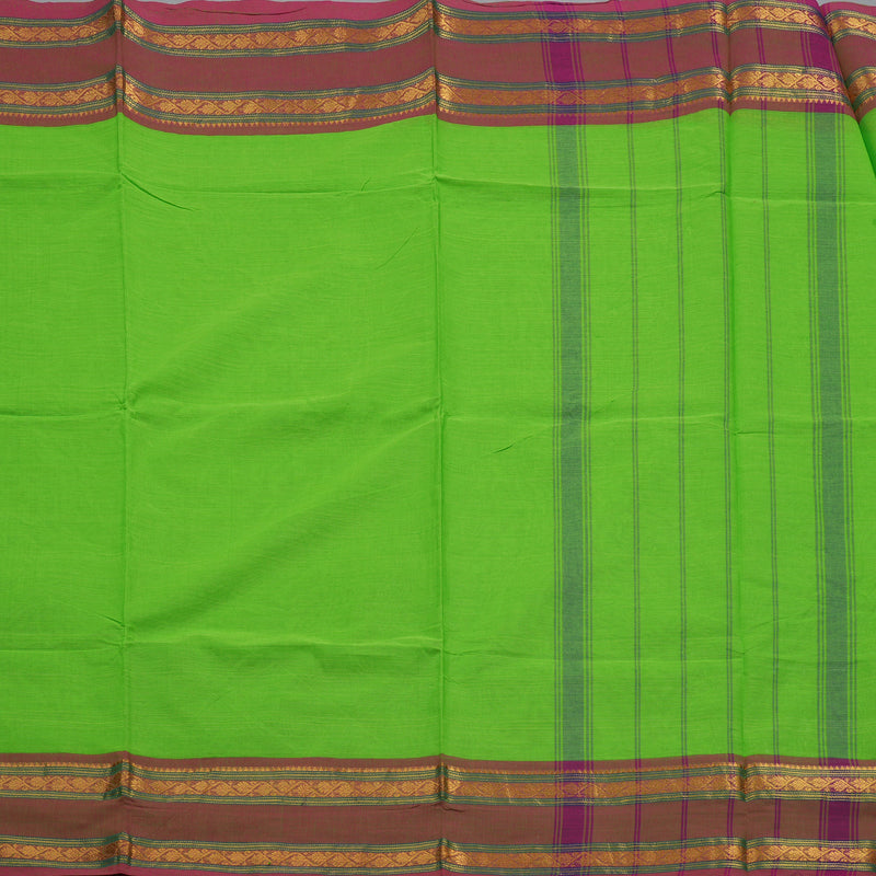 Hayagrivas Neon Green Handloom Chettinad Cotton Saree KBE1893L1-38