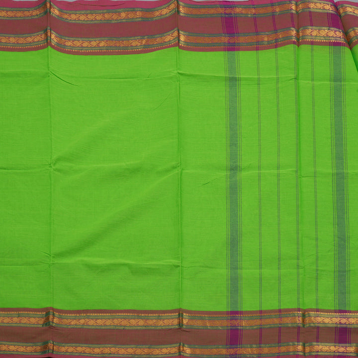 Hayagrivas Neon Green Handloom Chettinad Cotton Saree KBE1893L1-38