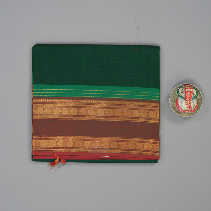 Hayagrivas Bottle Green Handloom Chettinad Cotton Saree KBE1893L1-41