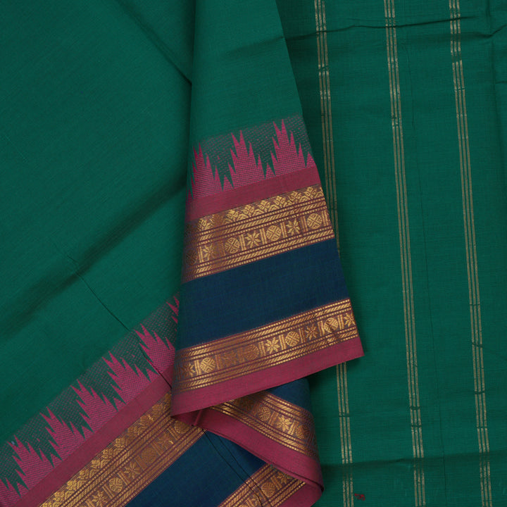 Hayagrivas Green Handloom Chettinad Cotton Saree KBE1893L1-51