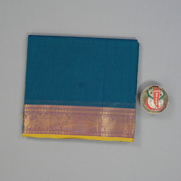 Hayagrivas Blue Handloom Chettinad Cotton Saree KBE1893L1-69
