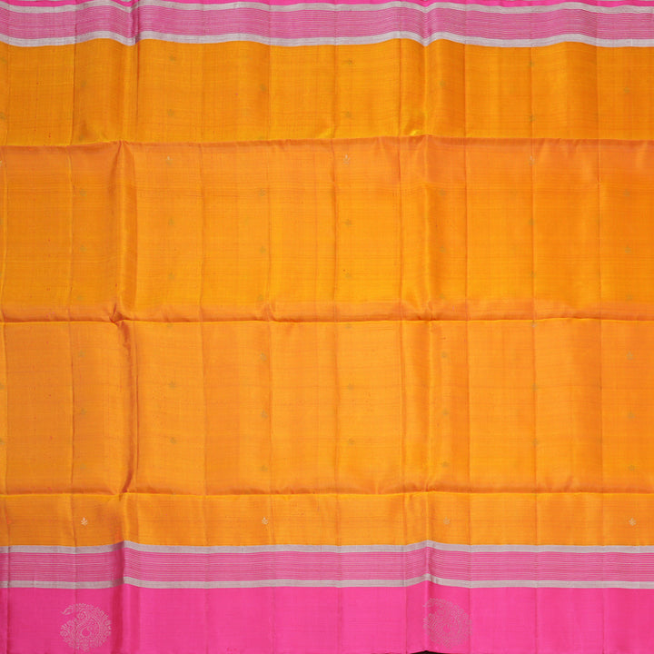 Hayagrivas Golden Orange Pure Soft Silk Saree KBE1895L1-9