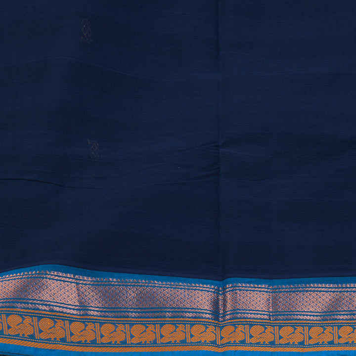 Hayagrivas Navy Blue Handloom Chettinad Cotton Saree KBE1896L1-12