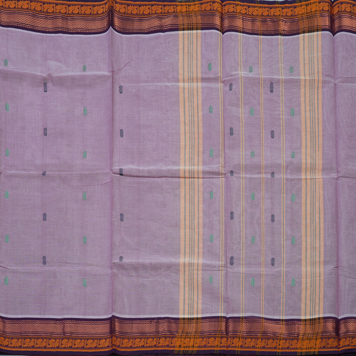 Hayagrivas Lilac Pure Chettinad Cotton Saree KBE1896L1-13