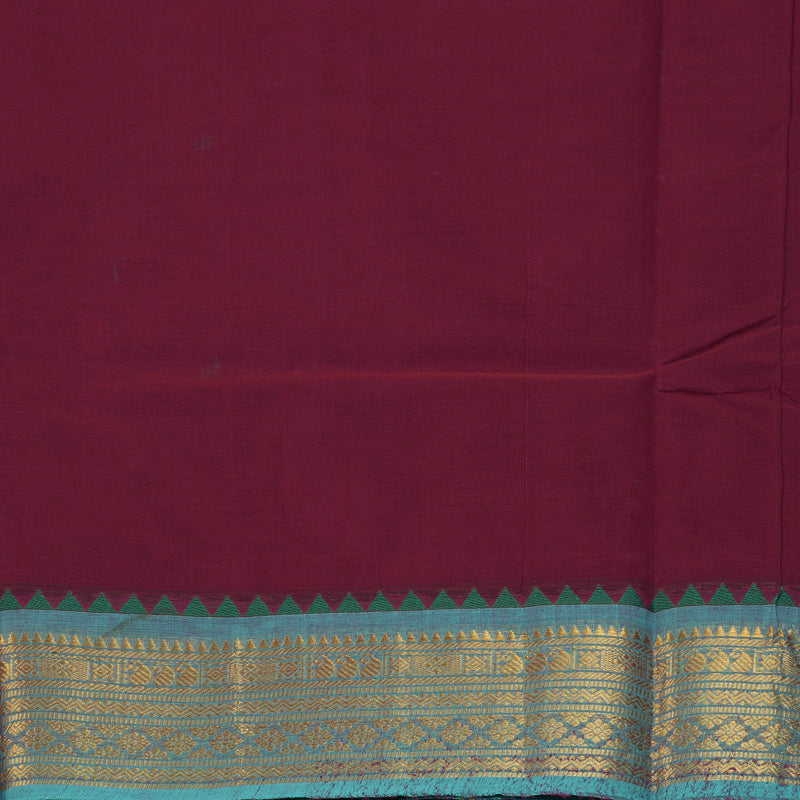 Hayagrivas Magenta Handloom Chettinad Cotton Saree KBE1896L1-30