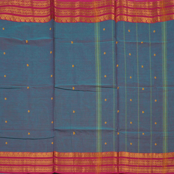 Hayagrivas Dual Tone (Sky Blue & Purple) Pure Chettinad Cotton Saree KBE1896L1-51