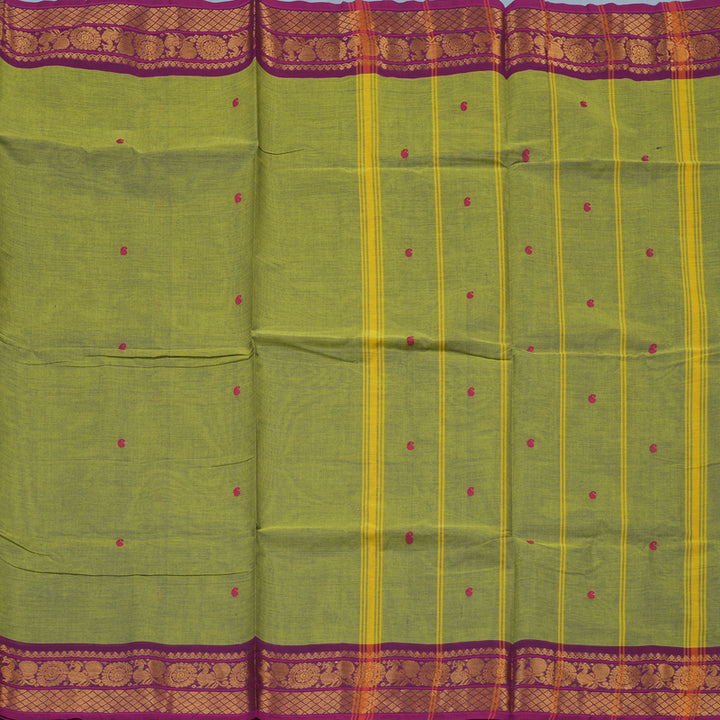 Hayagrivas Cement Green Pure Chettinad Cotton Saree KBE1896L1-69