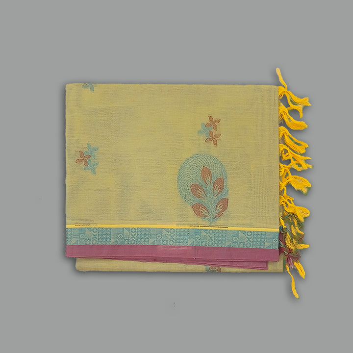 Hayagrivas Beige Pure Cotton Saree KBE1897L1-60