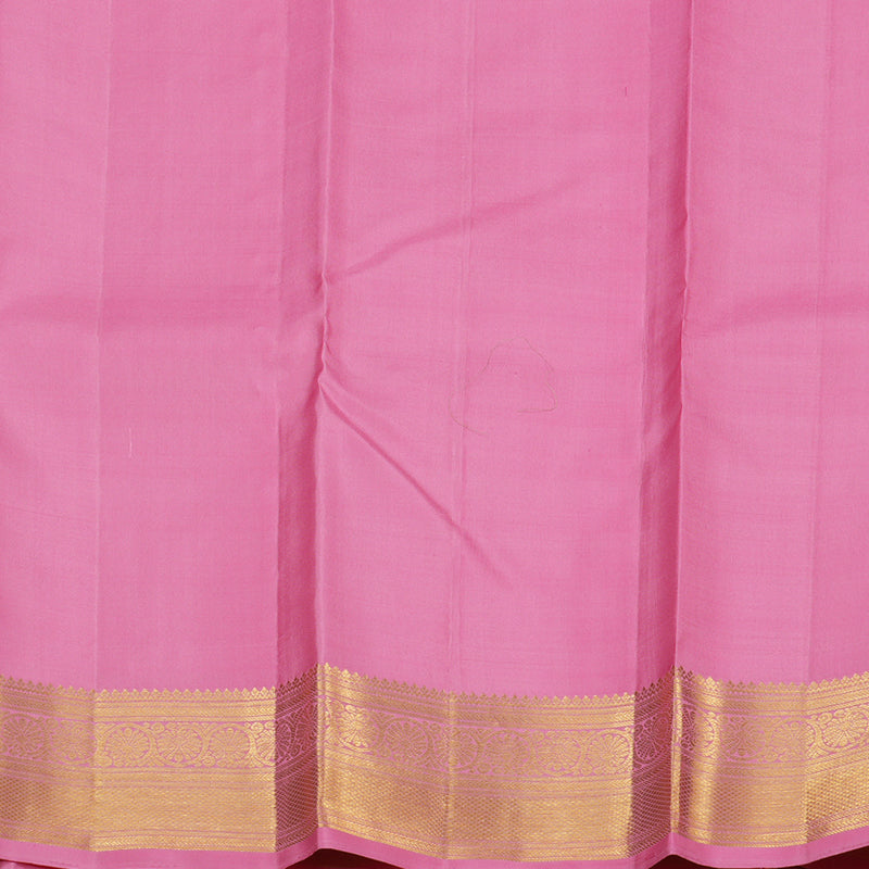 Hayagrivas Rose Pink Handloom Kanjivaram Silk Saree KBE189D2-1