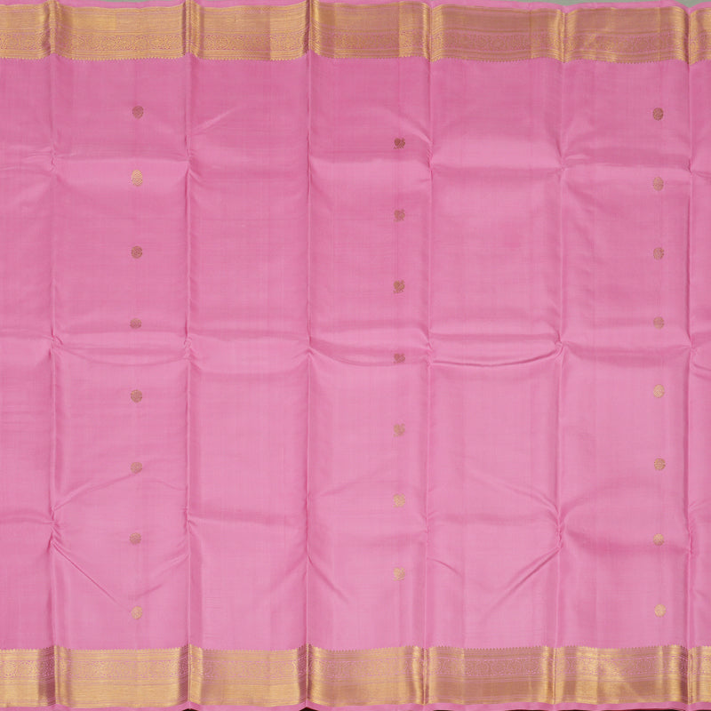 Hayagrivas Rose Pink Handloom Kanjivaram Silk Saree KBE189D2-1