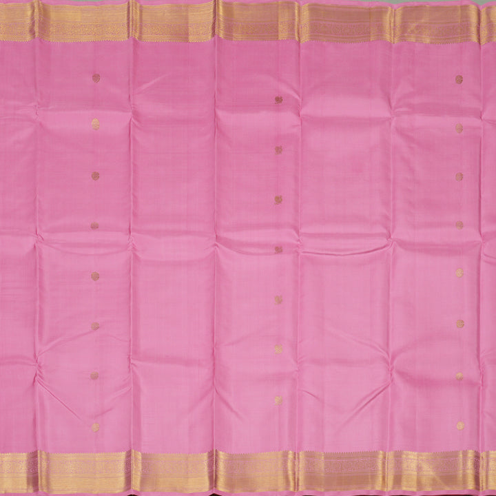 Hayagrivas Rose Pink Handloom Kanjivaram Silk Saree KBE189D2-1