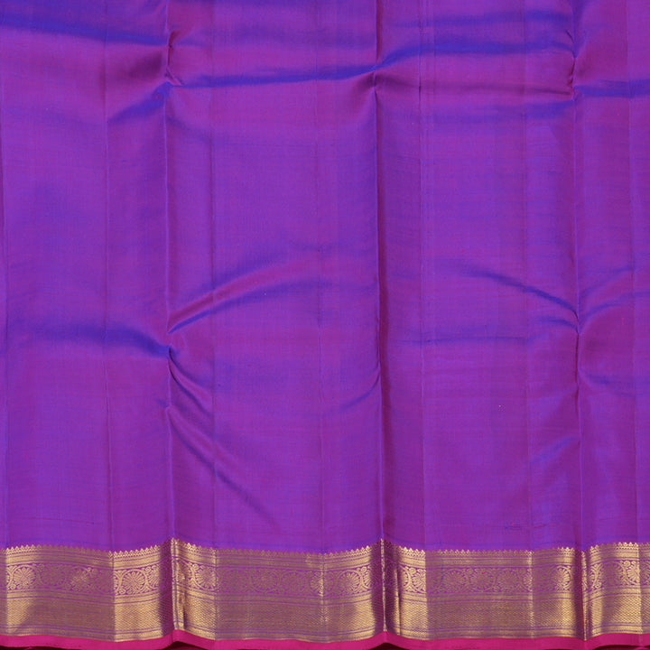 Hayagrivas Dual Tone (Yellow With Pink) Handloom Kanjivaram Silk Saree with Purple Border KBE189D2-2