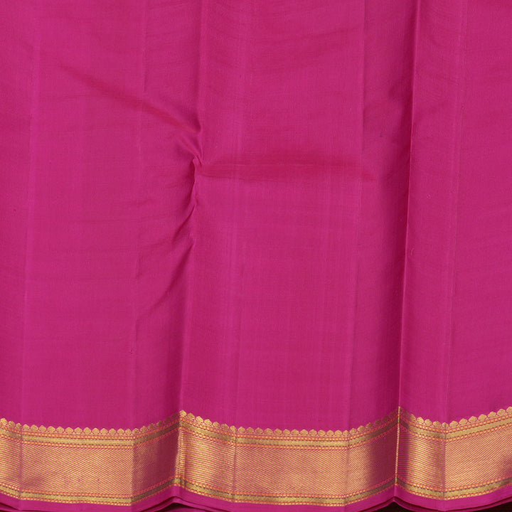 Hayagrivas Purple Handloom Kanjivaram Silk Saree with Pink Border KBE189D4-1