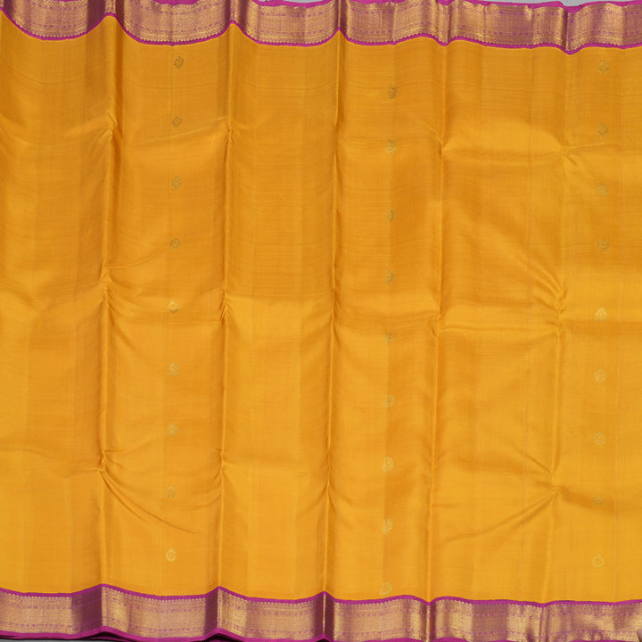 Hayagrivas Handloom Pure Kanjivaram Silk Saree in Vibrant Mustard KBE18D1-1