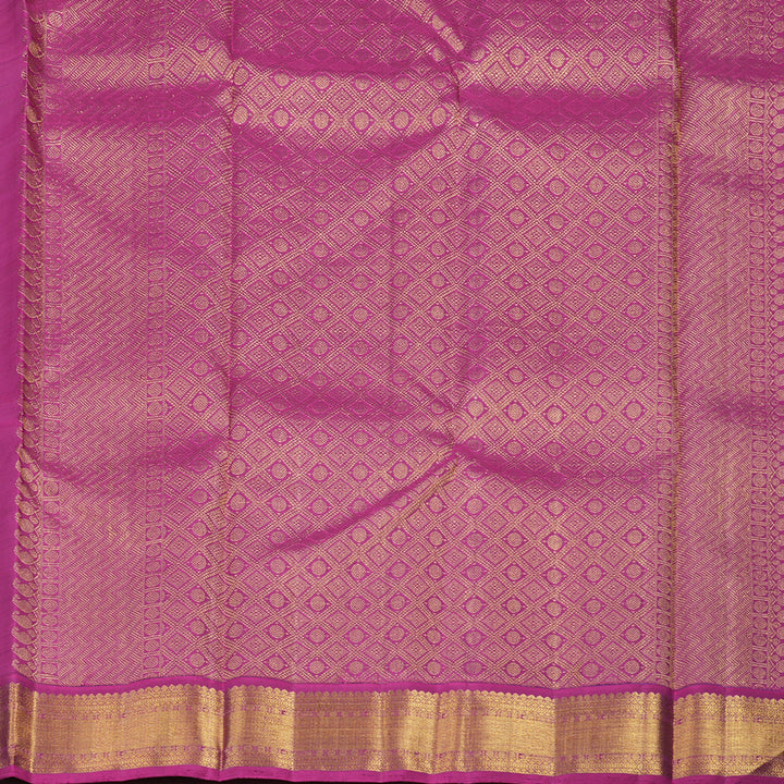Hayagrivas Handloom Pure Kanjivaram Silk Saree in Vibrant Mustard KBE18D1-1