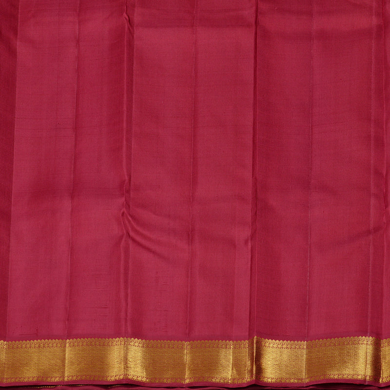 Hayagrivas Yellow Handloom Kanjivaram Silk Saree with Maroon Border KBE18D1-5
