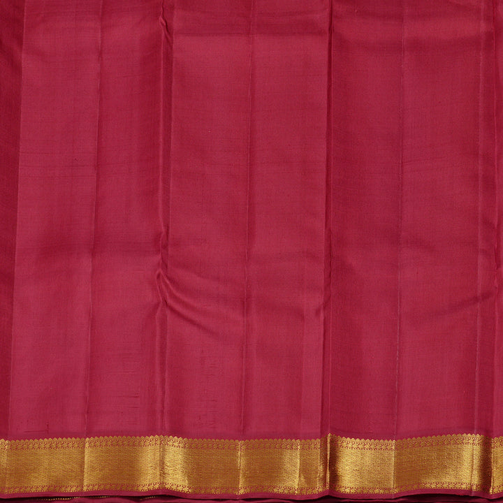 Hayagrivas Yellow Handloom Kanjivaram Silk Saree with Maroon Border KBE18D1-5