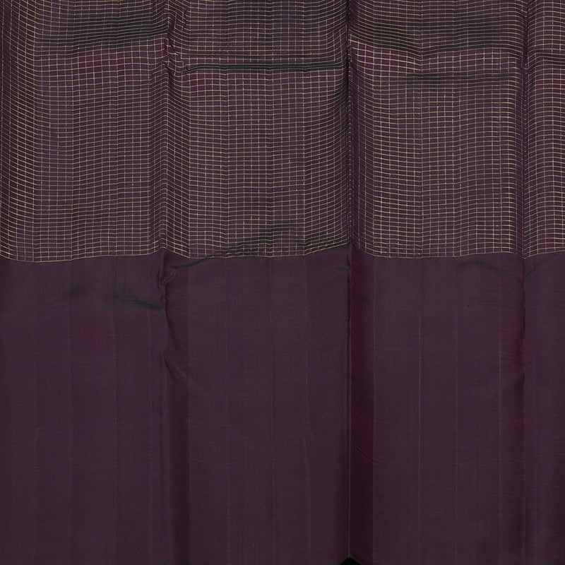 Hayagrivas Handloom Pure Kanjivaram Silk Saree in Intense Plum Purple KBE18D5-1