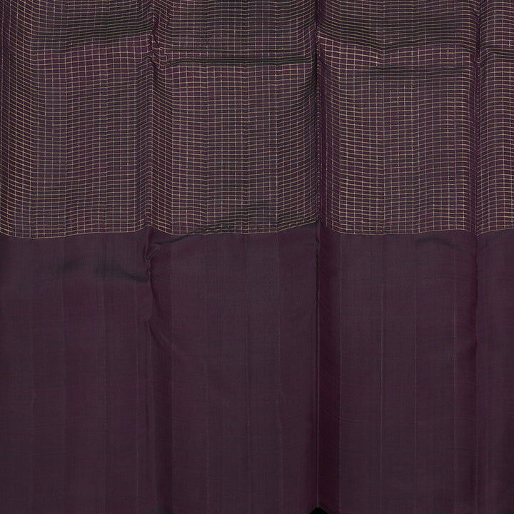 Hayagrivas Handloom Pure Kanjivaram Silk Saree in Intense Plum Purple KBE18D5-1